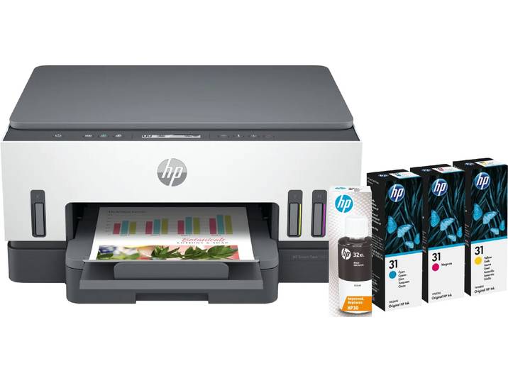 HP Smart Tank 7005 + 1 set extra inktflesjes