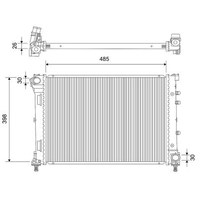 VALEO Kühler, Motorkühlung 701699 für NISSAN
