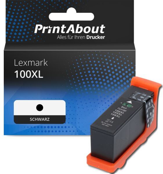 PrintAbout Druckerpatrone kompatibel mit Lexmark 100XL (14N1068E) - Schwarz - Hohe Kapazität