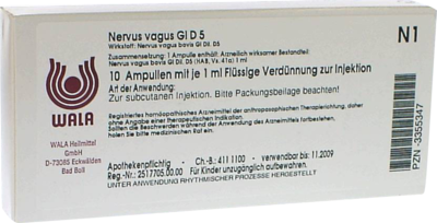 WALA Heilmittel GmbH NERVUS VAGUS GL D 5 Ampullen 10X1 ml 03355347