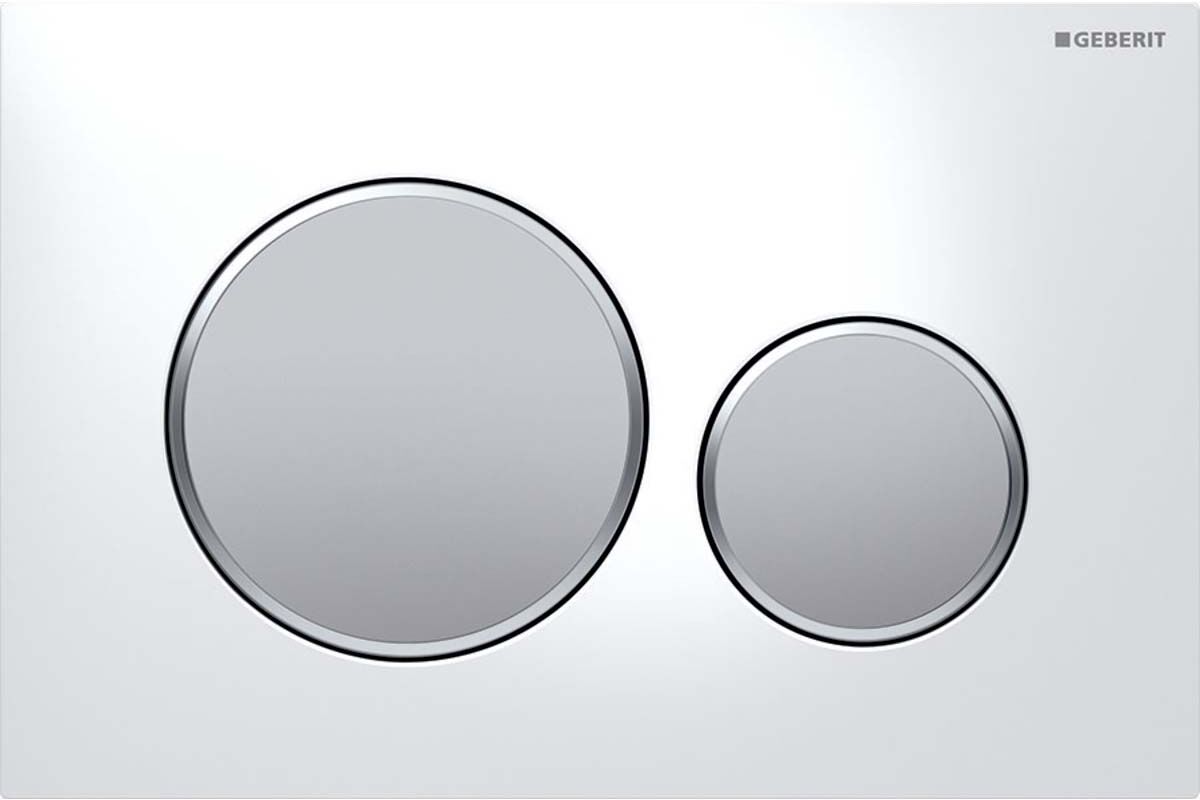 Geberit Sigma 20 plaque de commande 115882KL1 blanc / chromé satiné
