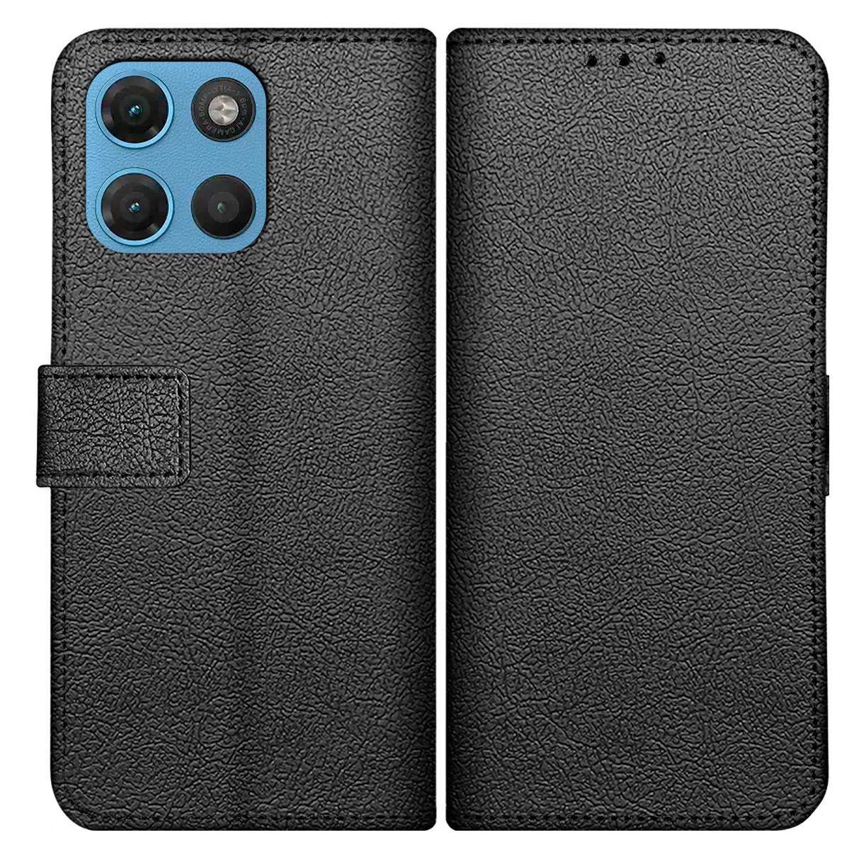 Just in Case PU-Leder Book Hülle Schwarz Motorola Moto G17/G17 Power (Motorola Moto G17, Motorola Moto G17 Power) (MMT2891CW1)
