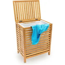 Relaxdays, Wäschekorb, Holz (100 l)