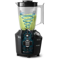 Philips BLENDER/HR2191/01, Standmixer, Schwarz