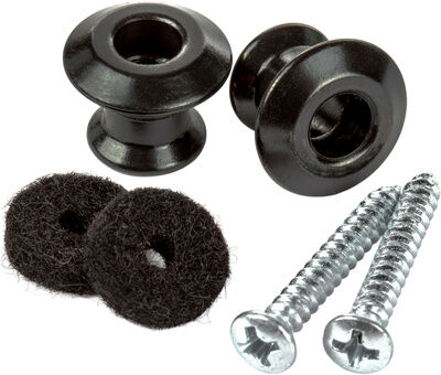 Dunlop Strap Button Set Black Dual D noir