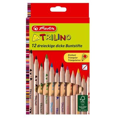 Herlitz 10412062 - Trilino Dreikantbuntstifte, 12er Set