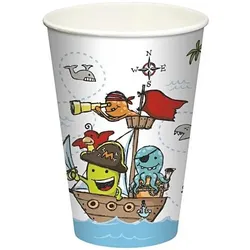 Papstar, Einweggeschirr, Papp-Trinkbecher "Pirate Crew", 0,2 l