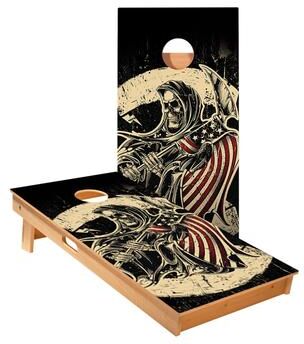 Skip's Garage USA Grim Reaper Cornhole Boards