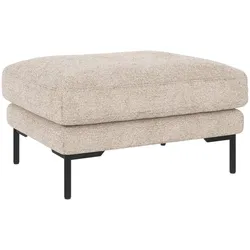 Hocker Corwin Stoffbezug, klassisch gepolstert, hellgrau, stabiles Metallgestell, FSC-zertifiziert