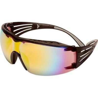 3M SecureFit SF416XAS-BLK Schutzbrille mit Antibeschlag-Schutz, verspiegelt Grau, Schwarz