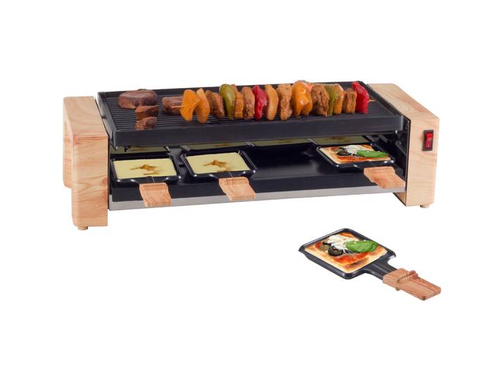 Nouvel Raclettegerät Cheese braun/schwarz Metall B 51 cm 8 - Raclettegerät