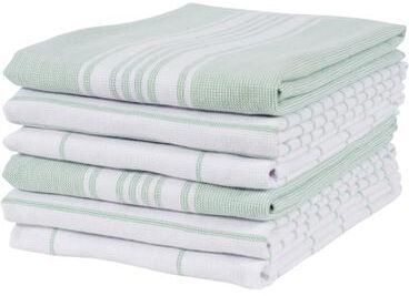 KAF Home Monaco Mixed Yarn Dyed Reversible Terry Dish Towel - Set of 6