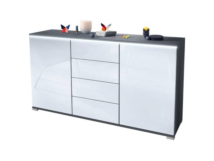 SIDEBOARD Faro Weiß Hochglanz
