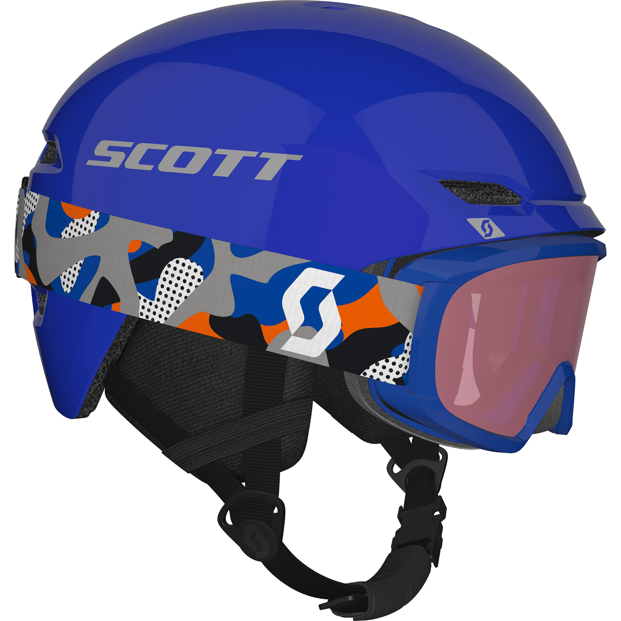 Scott Keeper 2 Skihelm + Witty Skibrille Set Kinder Skihelme blau Größe S | 51-55CM Freeride | Skifahren