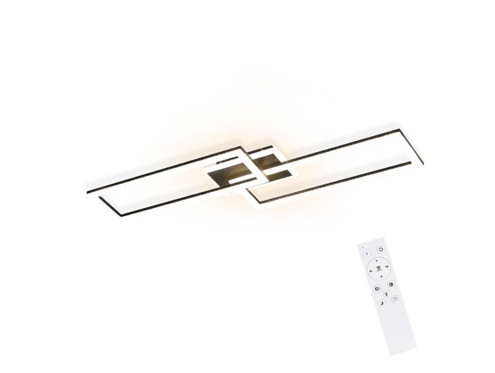 Plafonnier en acrylique noir 80x25.5x7.5cm led intensité variable 56w