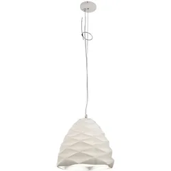 Fabas Luce Duchessa Pendelleuchte aus Metall und weißer Keramik, Ø 300 mm, E27 40-W-Fassung, Smart Luce-kompatibel, Schutzklasse 1, elegantes Design