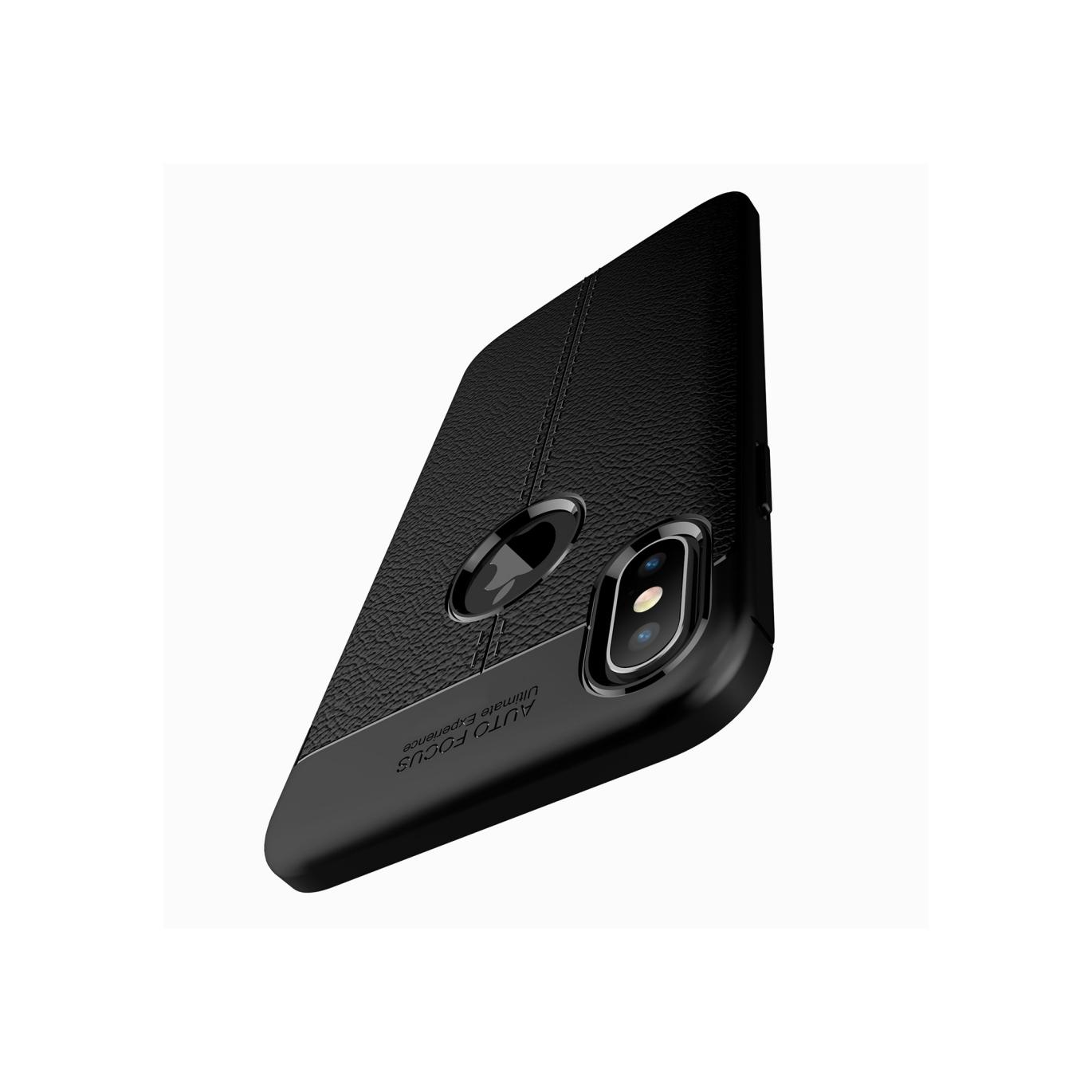 Screenguard Apple iPhone XS Max Hülle Leather Design TPU Cover (Apple iPhone XS Max) (00024879)