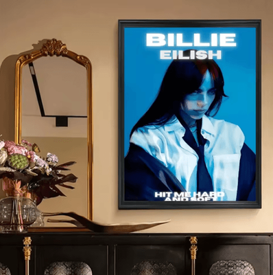 Inspire Picks Billie Eilish Vintage Kraft Poster Retro Aesthetic Music Wall Decor zlh4100 30x40cm Unframed