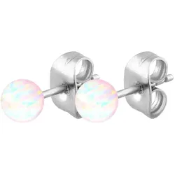 Chirurgenstahl Ohrstecker SYNTHETISCHER OPAL