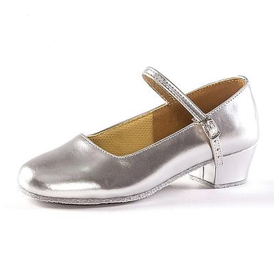 Mädchen Schuhe für modern Dance Leistung Absätze Starke Ferse Silber Schwarz Rot