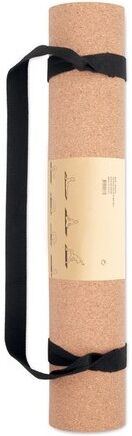 Tapis de yoga publicitaire en liège SAVASANA liège TPE beige