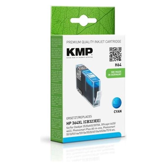 KMP H64 Tintenpatrone komp. m. HP CB 323 EE No. 364 XL (C) (1714,0003)