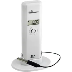 TFA WeatherHub T/H Display Sender, Wetterstation Zubehör, Weiss