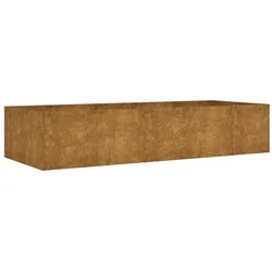 Helloshop26 - Hochbeet Pflanzkübel Blumen Terrasse Garten 200 x 80 x 40 cm Cortenstahl braun 02_0039404