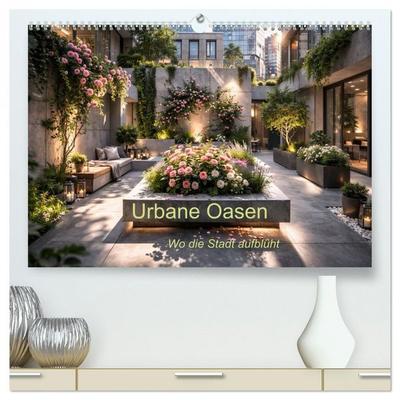 Urbane Oasen - Wo die Stadt aufblüht (hochwertiger Premium Wandkalender 2027 DIN A2 quer), Kunstdruck in Hochglanz