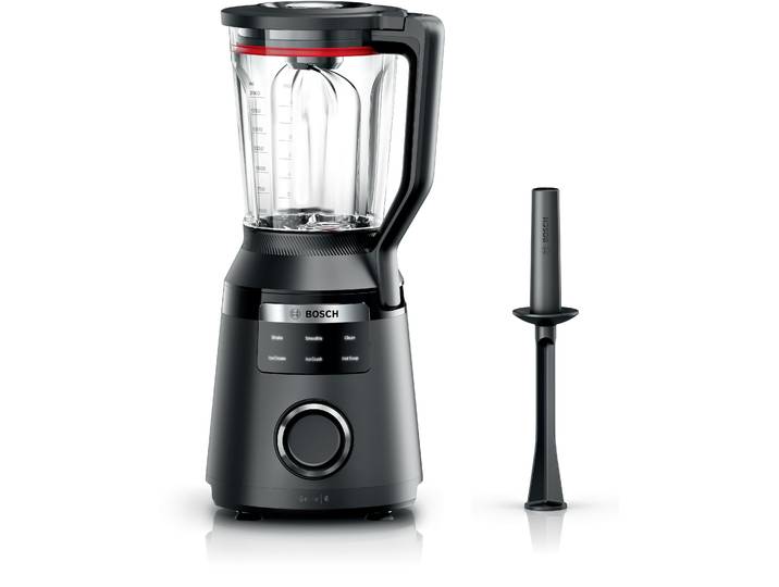 BOSCH Standmixer VitaPower Serie 6 MMBD665B1, Hochleistungsmixer, 45.000 rpm, schwarz , schwarz, B:20,6cm H:47,5cm T:20,6cm, Zerkleinerer, 2l, 6 Automatikprogramme inkl heiße Suppe, Stopfer, Sicherheitsdeckel, Standmixer