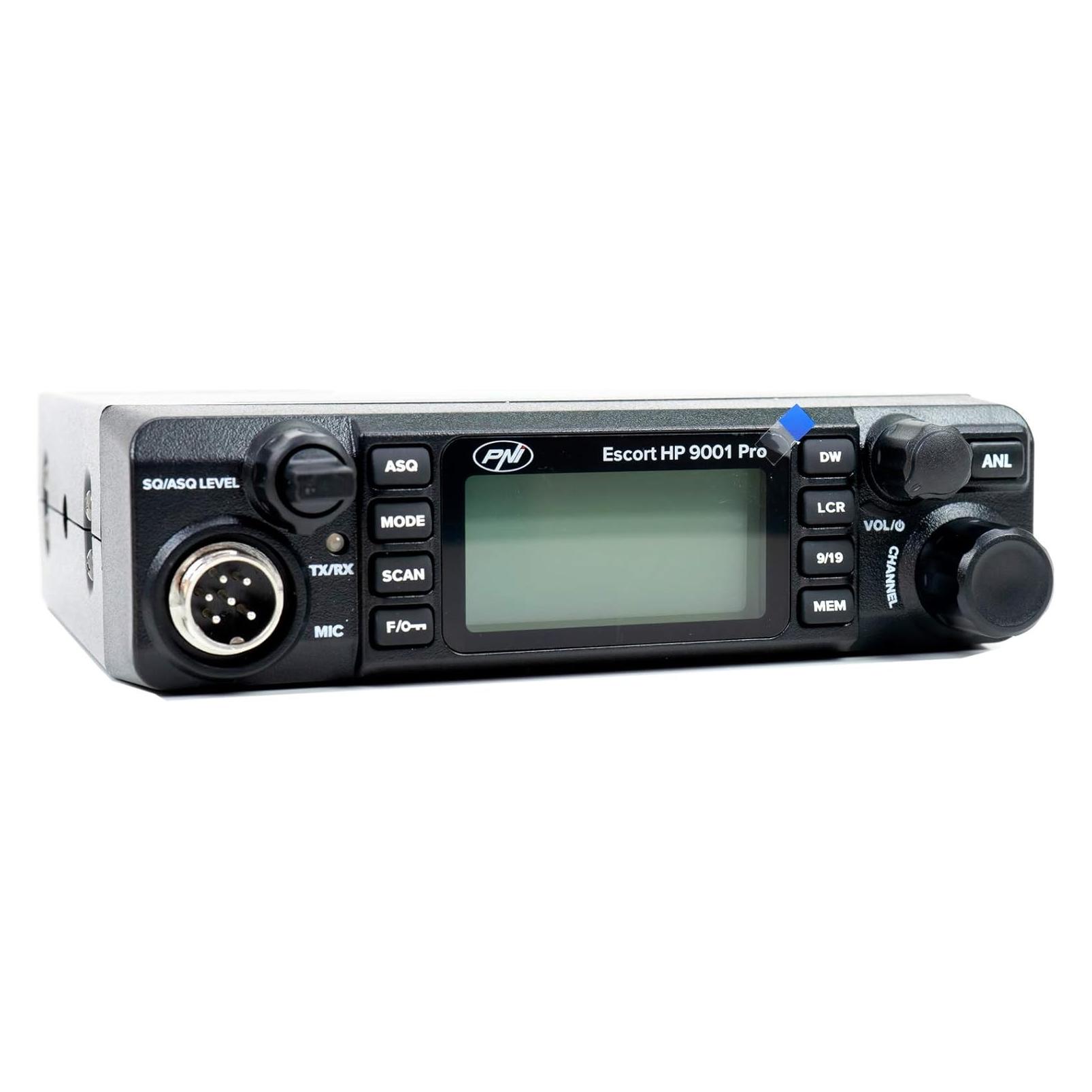 PNI CB ESCORT HP 9001 PRO ASQ einstellbares Radiopaket, AM-FM, 12V/24V, 4W + Extra 40 CB-Antenne (7 km) (43698464)