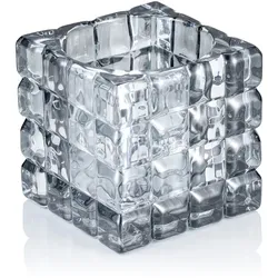 6x Cube Smoke Grey YUYU, Windlicht, Kerzenhalter, 9 x 9 x 9 cm, Glas