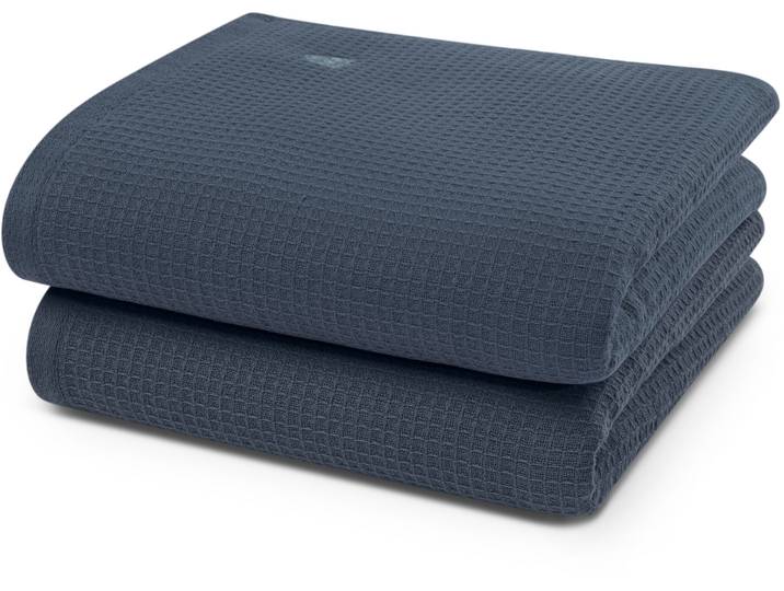 Handtücher ROSS Waffelpique , blau (nachtblau), B:50cm L:100cm, Frottier, Baumwolle, Handtücher, Handtücher, 100% Baumwolle
