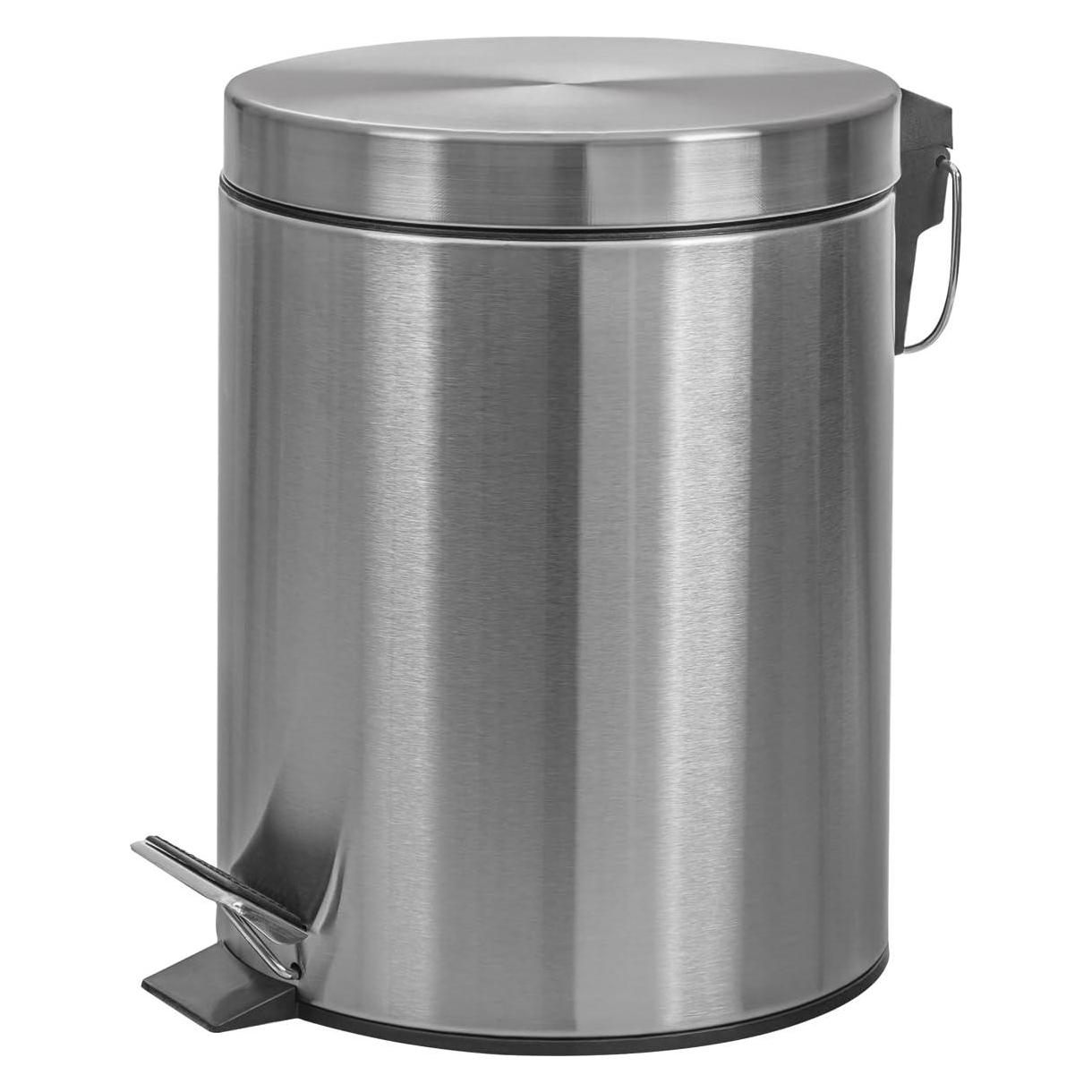 Donau Home Kosz na śmieci Kosz ze stopką, wolnoopadający, 20l, srebrny mat (20 l) (74709452)