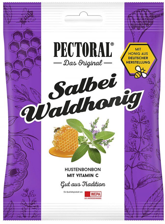 Pectoral Salbei Waldhonig Bonbons Beutel