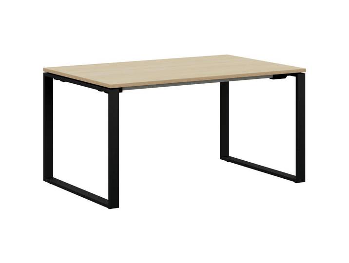 Cantus Jugendschreibtisch, Anthrazit, Eiche, Metall, rechteckig, Kufe, 80x72x160 cm, Made in Germany, in verschiedenen Holz-Dekoren erhältlich, Arbeitszimmer, Schreibtische, Jugendschreibtisch & Kinderschreibtisch