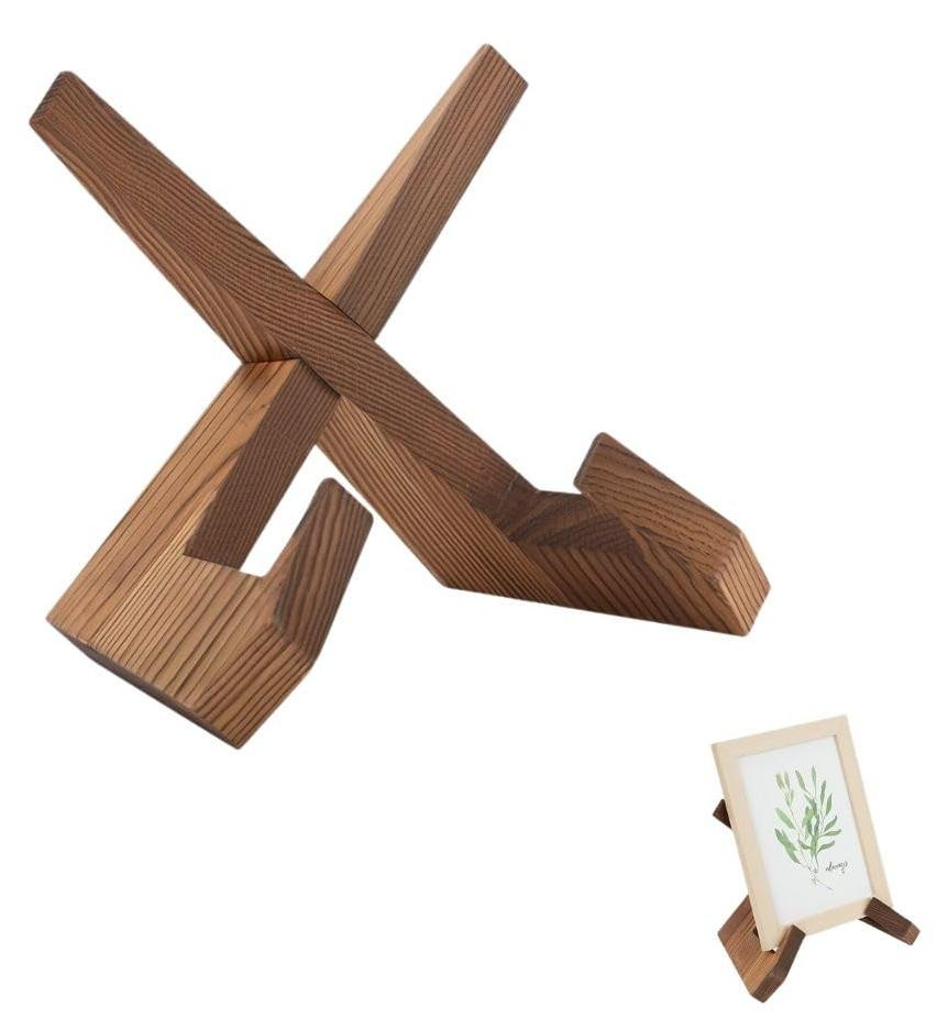 Solidchoice Houten display standaard van bamboe, 16,5 cm