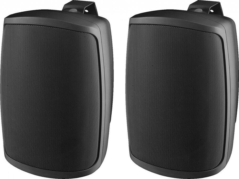 MONACOR Wall-05t/sw 2-Wege-Ela-Lautsprecherboxen-Paar, Schwarz
