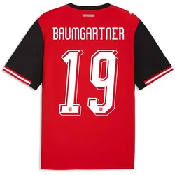 Puma Österreich 2026 Heimtrikot rot/schwarz XXL-Baumgartner 19