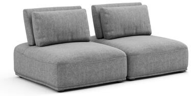 Furniture of America Lyndon Contemporary 2-Seater FSC & OEKO TEX Convertible Armless Loveseat with Extendable Backrest