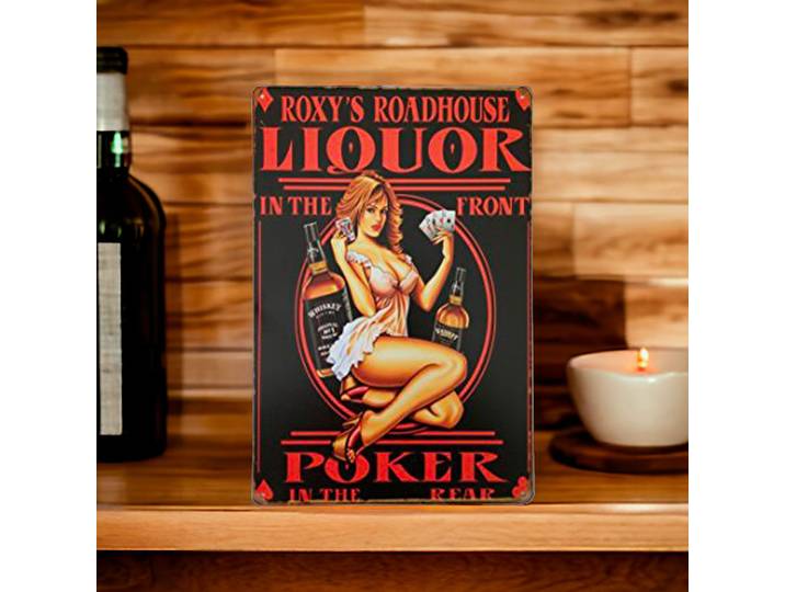 Plaque publicitaire Roxy's Roadhouse Liquor