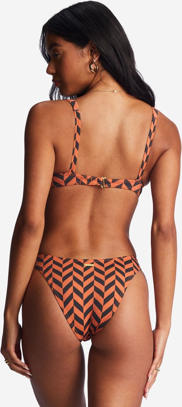 Bügel-Bikini-Top BILLABONG "Cross Step Emma", Damen, Gr. S, bunt (brick), Obermaterial: 78% Nylon, 22% Elasthan., Bikini-Oberteile Bügel-Bikini-Top brick S