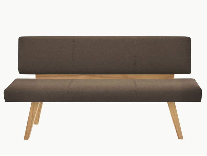 Sitzbank Sentara - 240 cm - Kernbuche - Wollfilz - grau