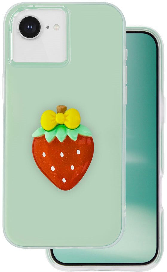 iPhone 17e / 16e TFO 3D Frugt Case - Jordbær