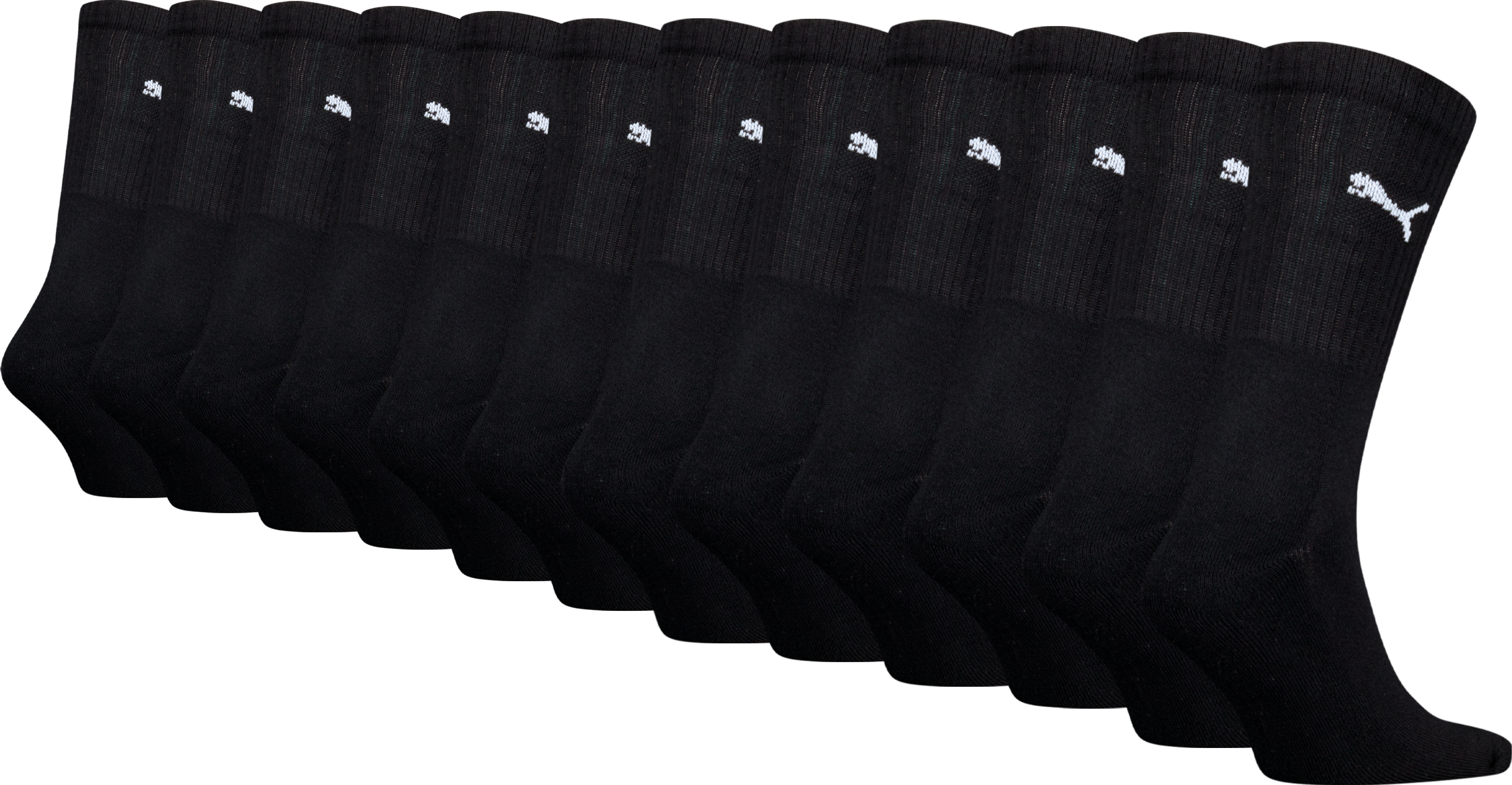 Socken PUMA "PUMA CREW SOCK 12P ECOM", Damen, Gr. 35-38, Sockengrösse, schwarz, Baumwollmischung, normal, Socken Socken schwarz 35-38, Sockengrösse