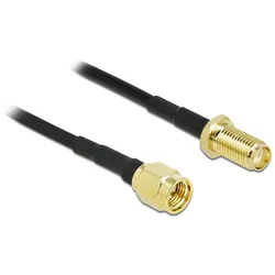 DELOCK Antennenkabel SMA Stecker zu SMA Buchse LMR 2m low