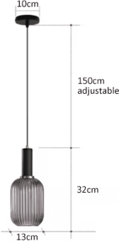 Uplift Curations Retro Colorful Glass Pendant Lights Creative LED E27 Hanging Lighting For Living Room And Bedroom b grey 4.72 In