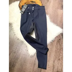 Cavallo Cera Grip Modern Low Reithose Damen dunkelblau Fullgrip, Größe: 34