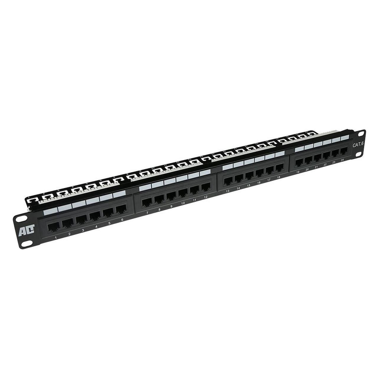 ACT Patchpanel CAT 6 UTP 24-ports with cable management bar PATCHPANEL 24P UTP C6 CAB BAR (PP1011)