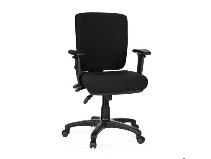 Siège de bureau de qualité professionnelle - hjh OFFICE - ZENIT BASE - Noir - Tissu